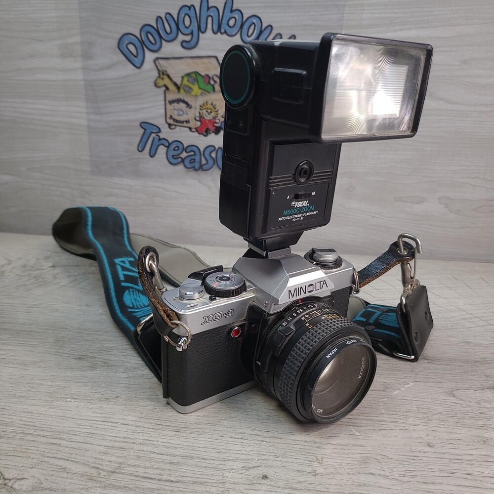 Minolta XG-A 35mm Film Camera with MD 50mm Lens Japan Preowned